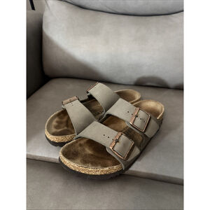 GUC WOMEN’S BIRKENSTOCK ARIZONA SANDALS SIZE 38 EU GRAY/GREEN